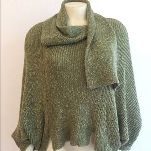 Lucie Bournival Scarf Neck Poncho Sweater